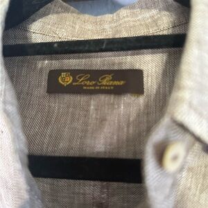 Loro Piana Tan Casual Button Down Dress